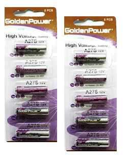 Golden Power A27, Pin 12v Remote cửa Golden Power A27 (Vĩ 5viên)
